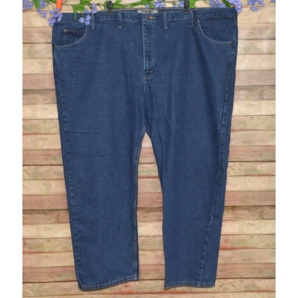 Wrangler Authentics Men's Denim Straight Leg Blue Jeans Big & Tall 56X30 Cotton